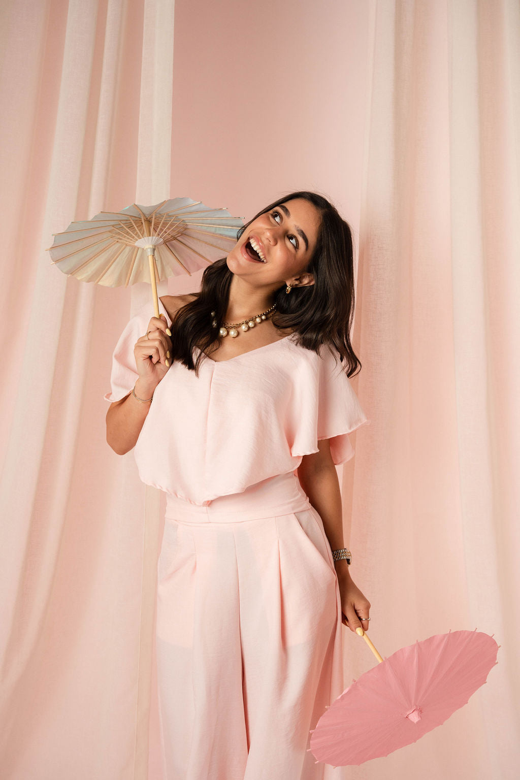 The Waves Top in Pink