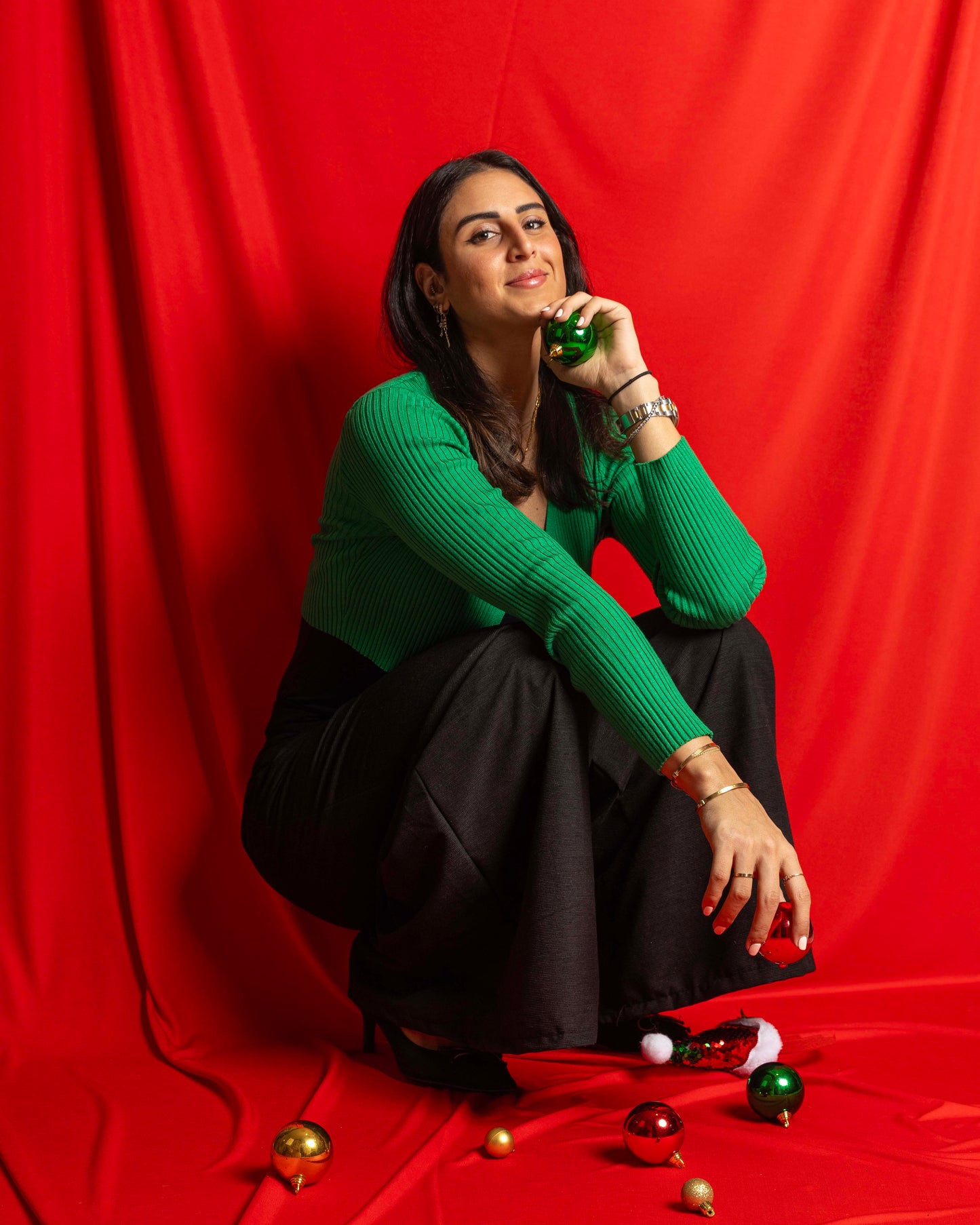 Katifa “Patte d’elephant” pants in BLACK