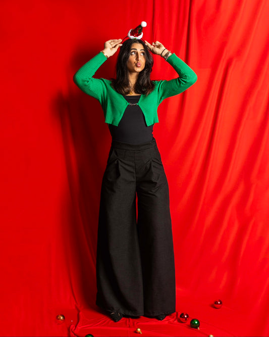 Katifa “Patte d’elephant” pants in BLACK