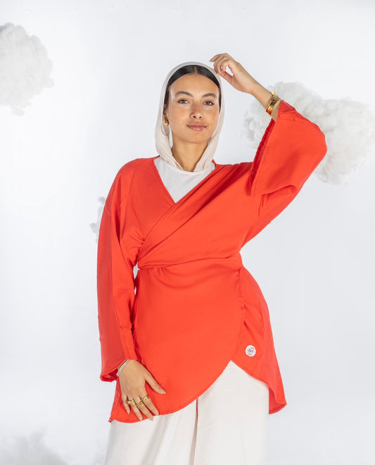 The VersaStyle Cardigan in Orange