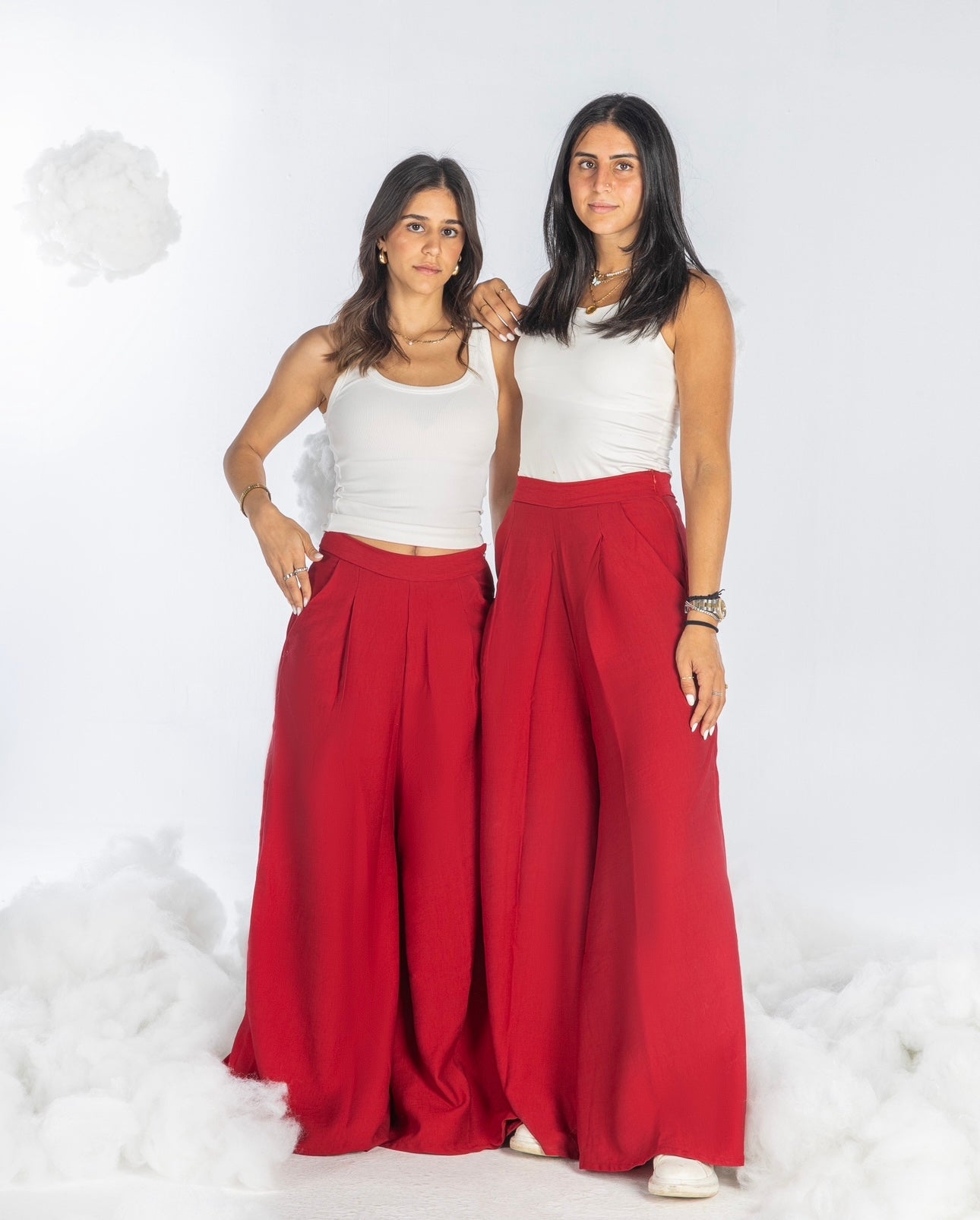 Linen “Patte D’elephant” Pants in RED