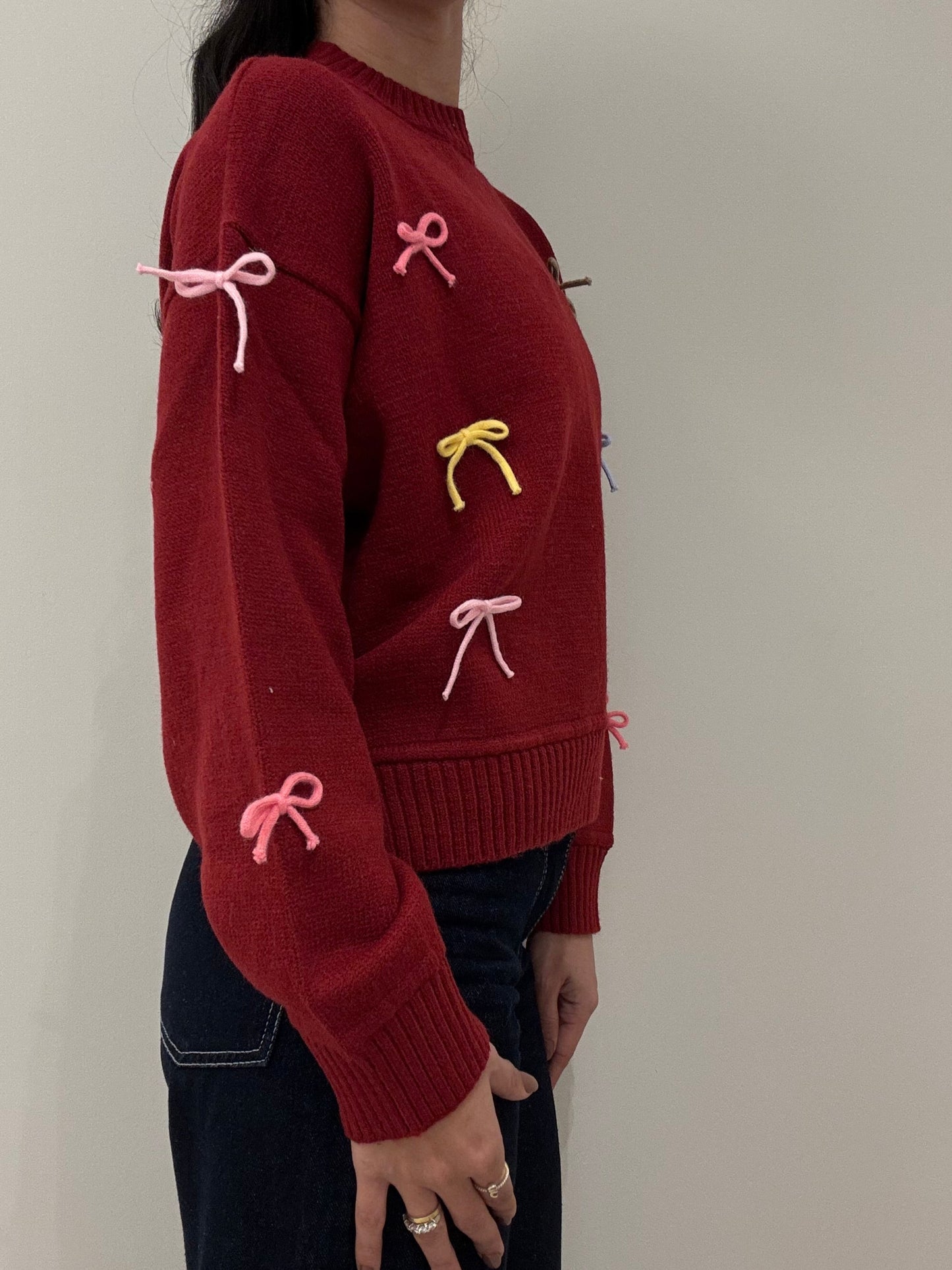The Bows Sweater in RED