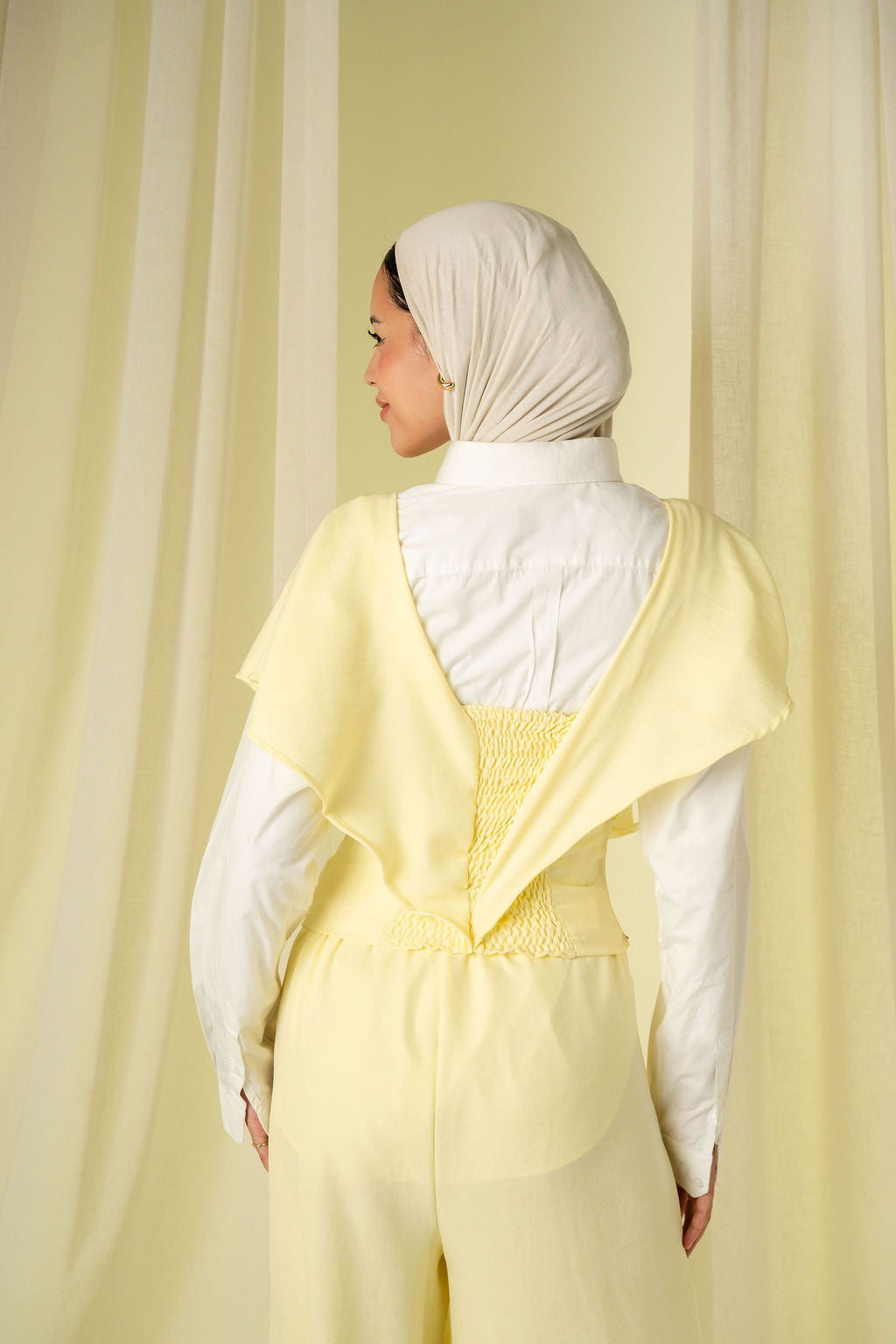 The Waves Top in Butter yellow