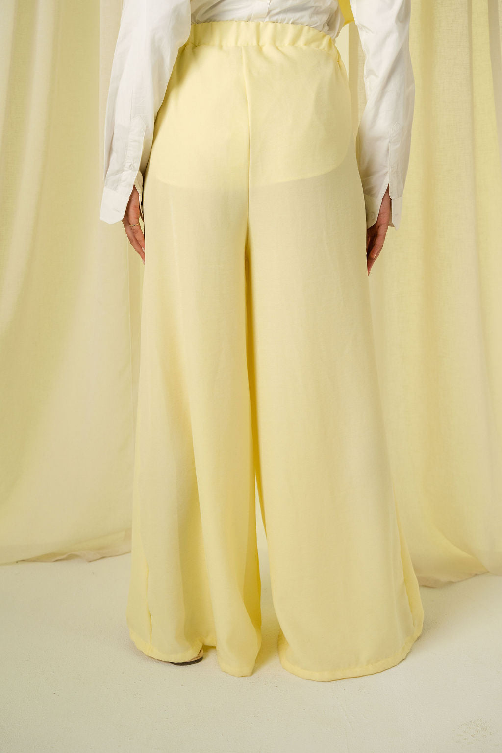 Linen "Patte D'elephant" Pants in BUTTER YELLOW