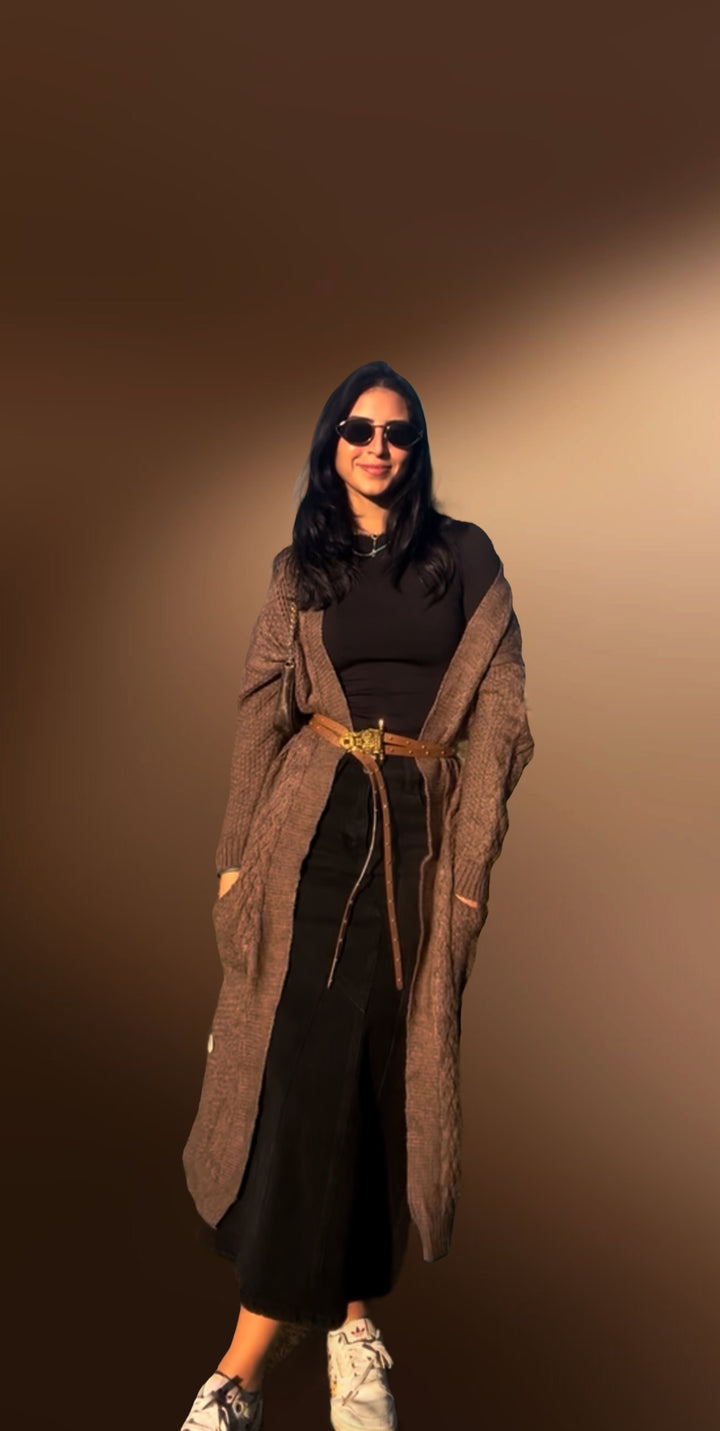 Handmade Cardigan in Coffee