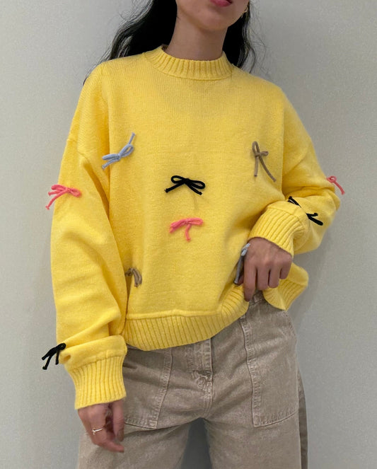 The Bows Sweater in YELLOW