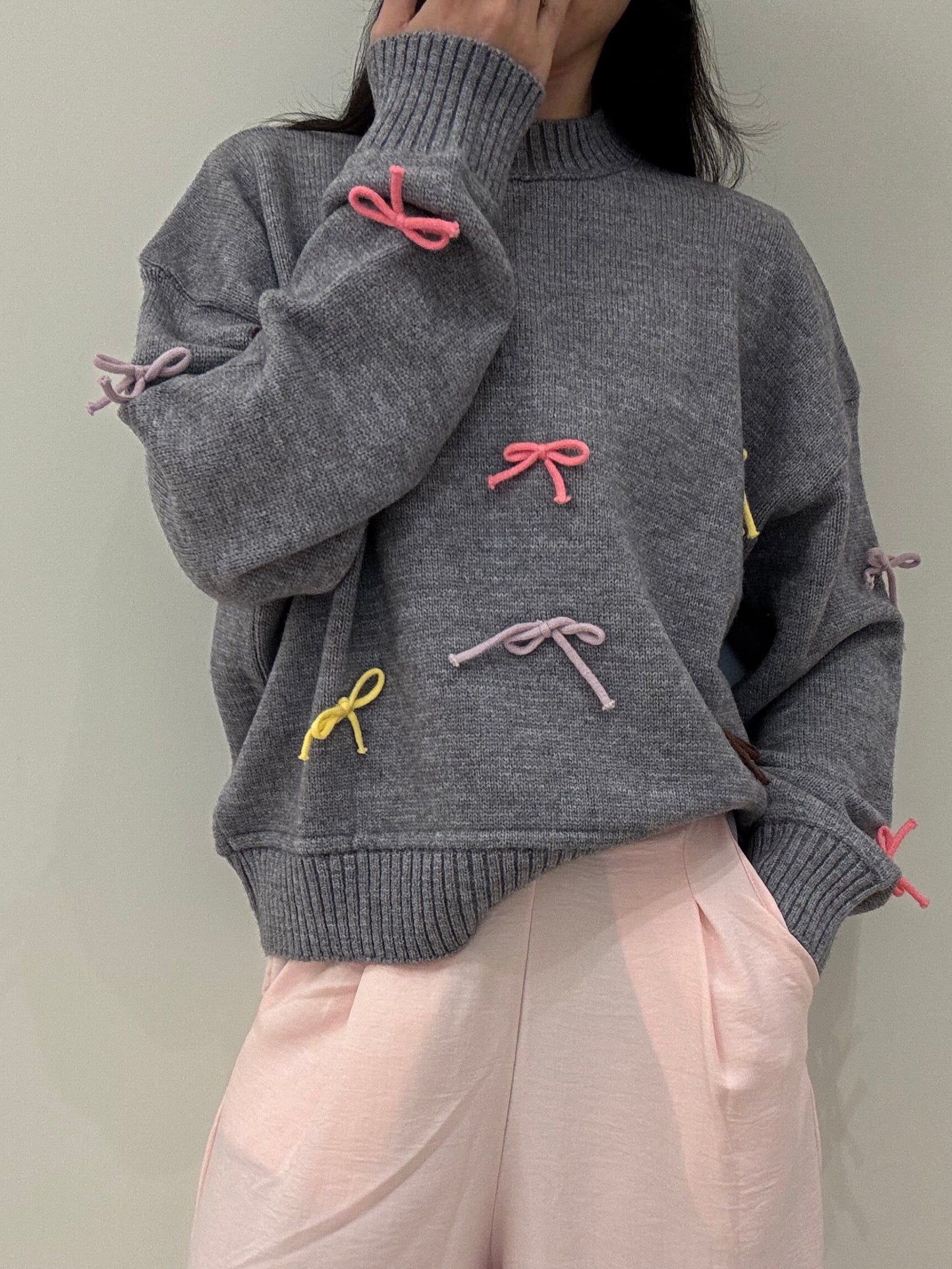 The Bows Sweater in GREY