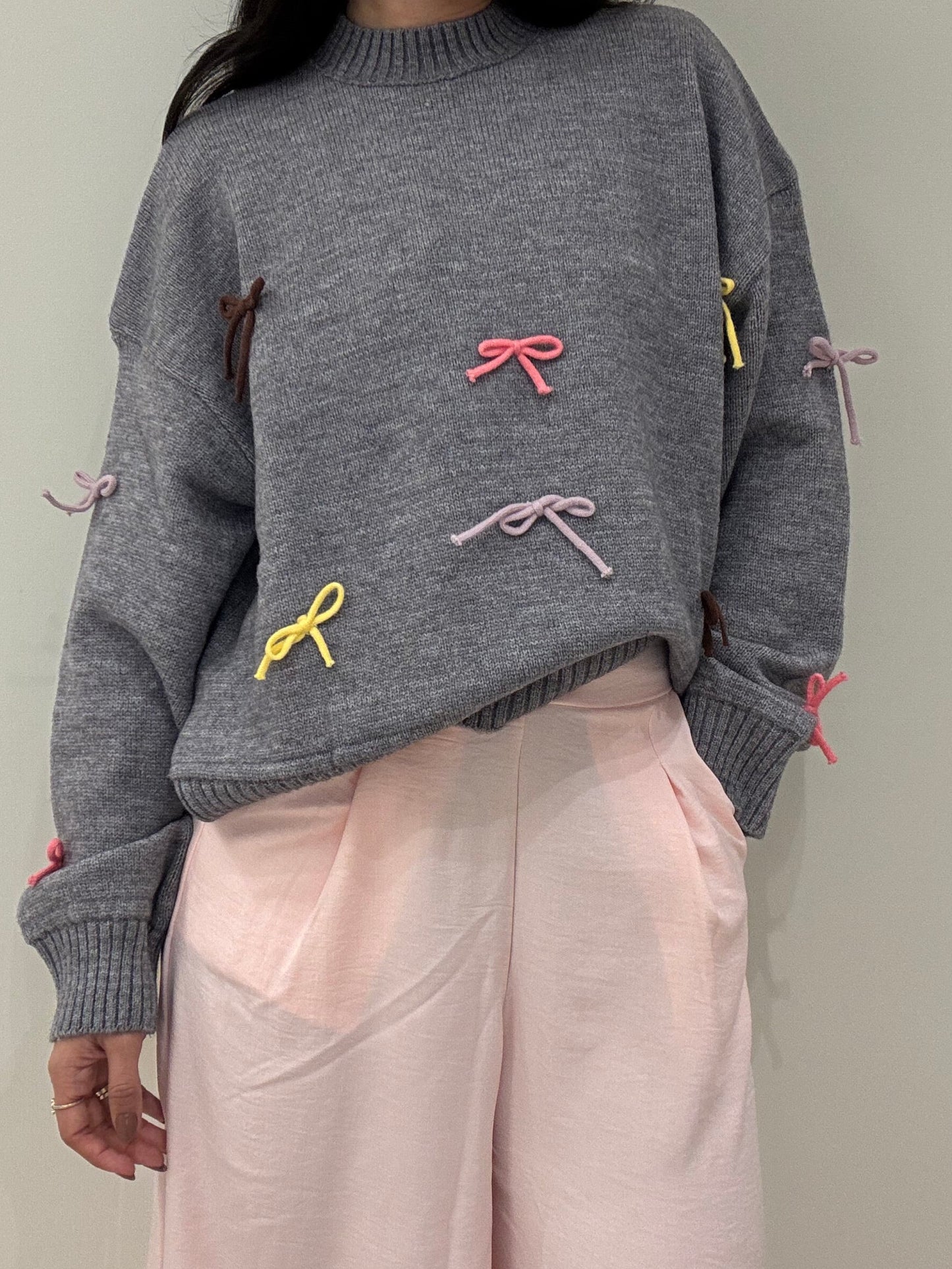 The Bows Sweater in GREY